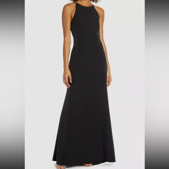 Wayf Dresses & Skirts - Wayf Women's Black Sleeveless Cowl Back Nina Trumpet Gown Dress Size XL